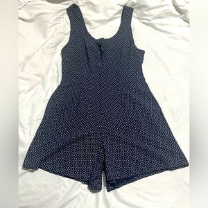 Paris Sport Club Romper. 100% Rayon Challis Made in the USA. Navy. Runs small.